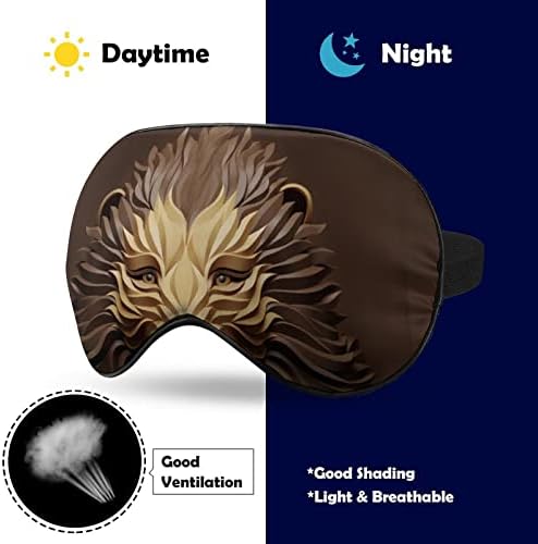Prekrasan slojeviti lav print za oči lagano blokiranje maske za spavanje sa podesivim kaišem za posao s promjenom spavanja