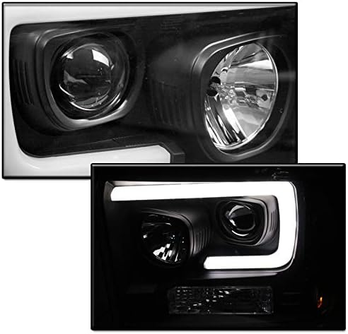 ZMAUTOPARTS LED Crni projektor farovi lampe w / 6 plava LED DRL za 2005-2007 Ford F250 F350 F450 F550 Super Duty