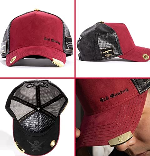 Red Monkey 6 šešir Bundle 1 ograničenog izdanja Unisex modni kamiondžija kapa kape + besplatno Bandanna.