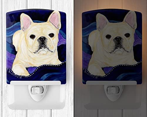 Caroline's Treasures SS8126CNL Francuski Bulldog keramičko noćno svjetlo, kompaktno, ul certificirano, idealno za spavaću sobu, kupatilo, rasadnik, hodnik, kuhinju,