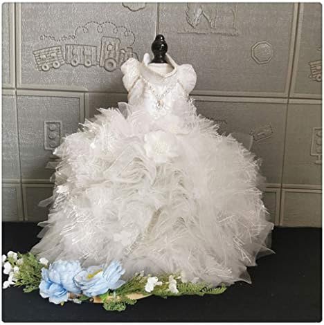 Wzhsdkl ručno rađena odjeća za pse vjenčanica za vjenčanica bajka Classic White CALCE haljina haljina kapela vlak kućnih ljubimaca