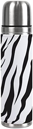 Vantaso izolirana boca za vodu životinja Zebra pruge crna i bijela izolacija vakuumska tikvica Sportska šolja Šonnica 500ml 17 oz