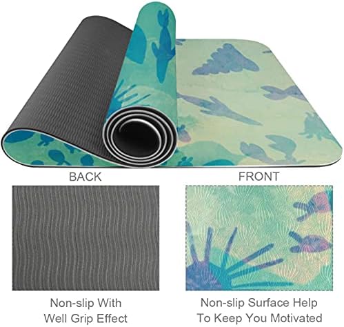 Akvarelne plave ribe morske alge Premium Thick Yoga Mat Eco Friendly Rubber Health & amp; fitnes Non Slip Mat za sve vrste vježbe