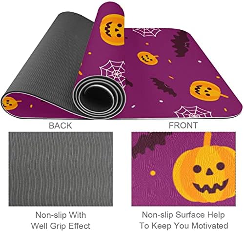 Siebzeh Cobweb & Pumpkin Pattern Premium Thick Yoga Mat Eco Friendly Rubber Health & amp; fitnes Non Slip Mat za sve vrste vježbe