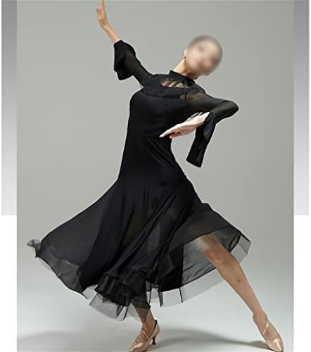 Haljine sa dugim rukavima plesna haljina Wallz Tango Stage Predstava Kostimi Elegantna ekspanzija suknja