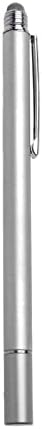 Boxwave Stylus olovka Kompatibilan je s Lincoln 2021 Corsair - Dualtip Capacitiv Stylus, Fiber Tip Disc Tip kapacitivne olovke - Metalno srebro