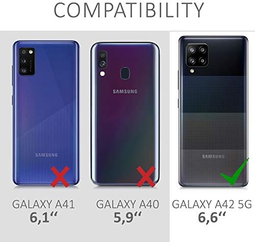 kwmobile vertikalna Flip Case kompatibilna sa Samsung Galaxy A42 5G-Case Pu kožnom zaštitnom poklopcem sa magnetom-Crna