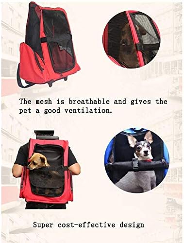 CNNRug kreveti za kućne ljubimce putni ruksak za kućne ljubimce, nosač ruksaka za kućne ljubimce sa kolicima i teleskopskom ručkom