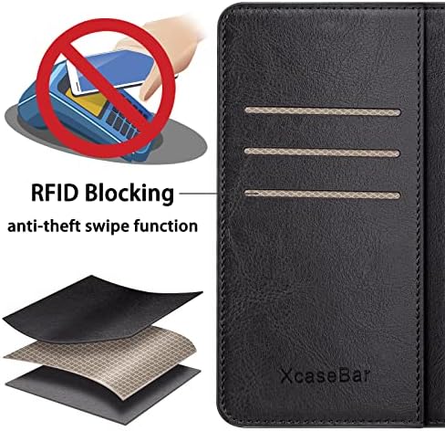 Xcasebar za Samsung Galaxy S23 5G novčanik sa 【RFID blokiranje】 Držač kreditne kartice, Flip Folio Book PU kožni telefon Kućište otpornosti na zaštitu za žene za Samsung S23 Case crna
