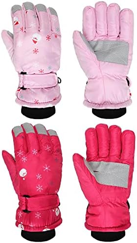 2 para djeca zimske skijaške rukavice vodootporne rukavice za snijeg toplim malim rukavima za dječake djevojke zimske aktivnosti na