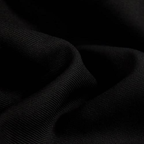 Delaney Crna poliesterska Gabardinska tkanina pored dvorišta za odijela, kapute, pantalone/pantalone, uniforme - 10056