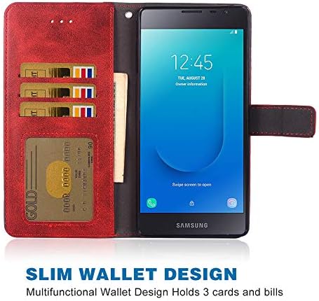 Futrola za telefon Samsung Galaxy J2 Pure J2 Core Dash Shine Folio Flip Wallet Case, PU kožni držač kreditne kartice Slotovi za zaštitu