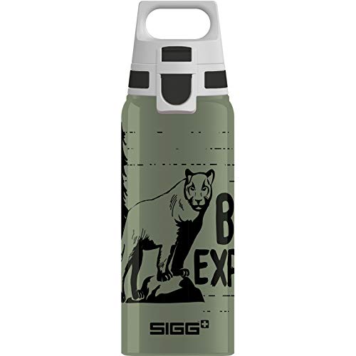 Sigg - Dječja boca za vodu - WMB Jedan hrabar medved zeleni - nepropusan - lagan - BPA besplatno - Sport i bicikl - 20 oz