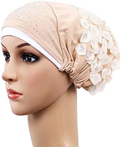 Turbanski šešir biserni perla Chemo Cap HOTHE glava šal omota HIJib kapa glave prekrivajući muslimansko rastezanje retro gubitka kose