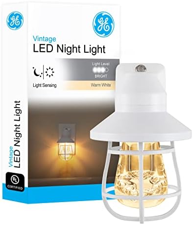 GE LED Vintage noćno svjetlo, dodatak, sumrak do zore, seoska kuća, rustikalno, uređenje doma, ul certificirano, idealno noćno svjetlo