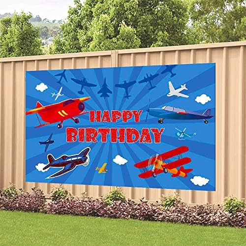 Dekoracija avionske rođendanske zabave avion Sretan rođendan pozadina aviona fotografija pozadina Baner Poster za letenje dekoracije