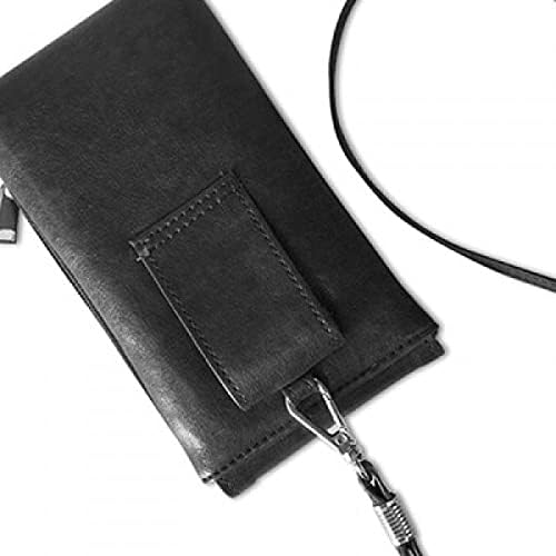 Žuta ljubav s umjetničkom telefonom novčanik torbica visi mobilna torbica crni džep