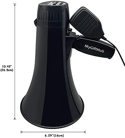 Prijenosni zvučnik megaphona sa odvojivim mikrofonom - 35 vat-ugrađenim megaffonom-ugrađenim sirenom / alarm-USB slotom za reprodukciju