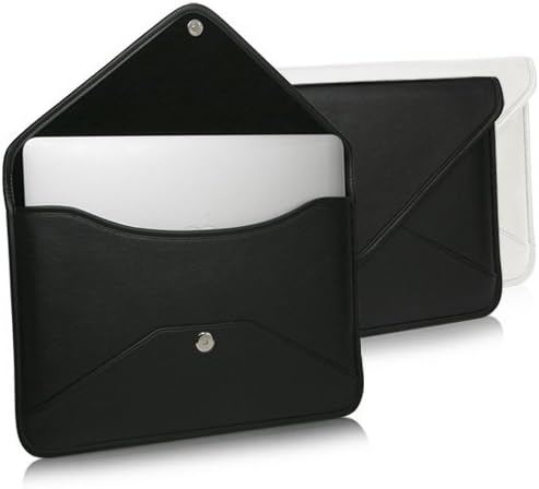 Boxwave Case kompatibilan sa Lenovo 500E Chromebook - Elite kožna glasnik torbica, sintetički kožni poklopac koverte - jet crna