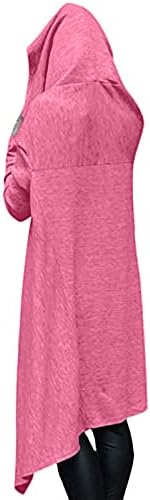 Ženske pulover dukseve plus veličina dugim rukavima s dugim rukavima visoka majica s majicom s kapuljačom neregularna ruka sa džepom
