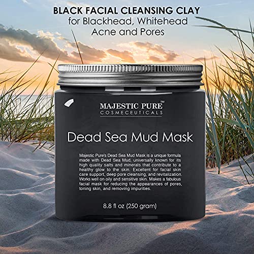 MAJESTIC Pure dead Sea mud Mask and Himalayan Clay Mask Bundle – prirodna njega kože i lica za žene i muškarce