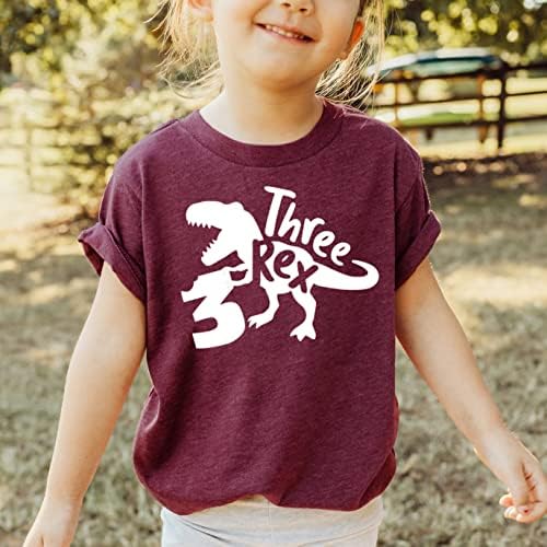 Tri Rex T-Rex Chomp majice i Raglani za djevojčice i dječake odjeća za treći rođendan