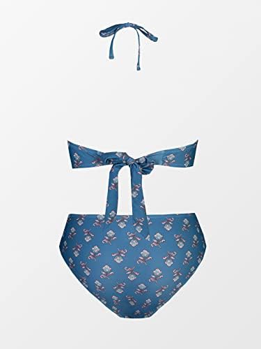 CUPSHE bikini Set za žene dvodijelni kupaći kostim Bandeau Gornja kravata za leđa donji dio srednjeg struka sa naramenicama koje se