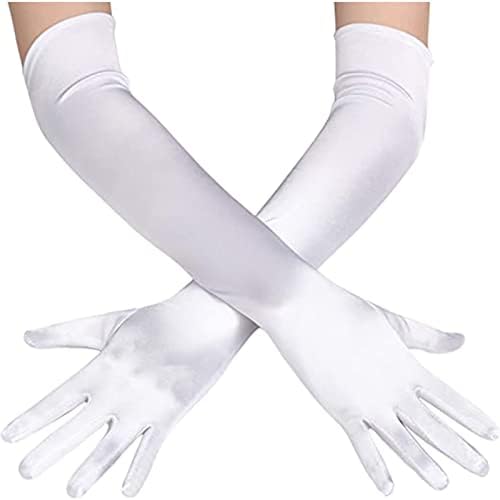 Papoopy ženske bijele čipkaste rukavice za vjenčanje, čajanku, Cosplay, kostim