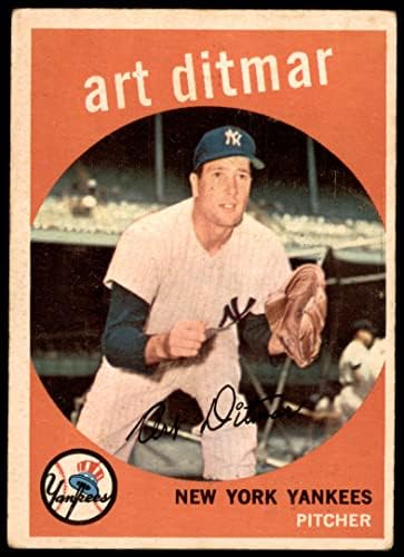 1959 TOPPS 374 Art Ditmar New York Yankees Dobar Yankees