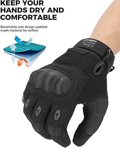KEMIMOTO taktičke rukavice za muškarce, radne rukavice zaslona s tvrdom zglobom za vanjski rad Sportski motocikl Biciklizam Taktički