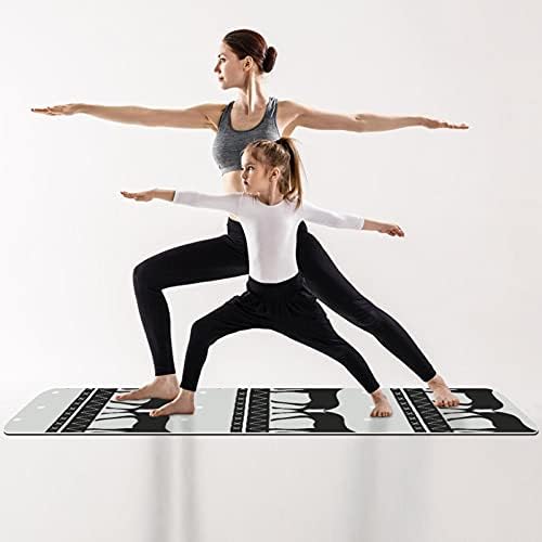 6mm Extra Thick Yoga Mat, romantični Božić Jelena Elk uzorak Print Eco-Friendly TPE vježbe Mats Pilates Mat sa za jogu, trening, Core