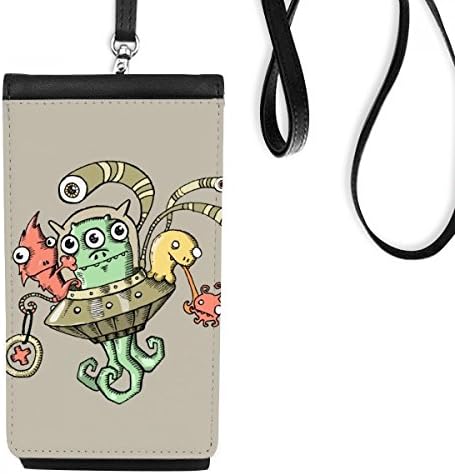 Univerzum i Alien Monster Telefon novčanik torbica Viseće mobilne torbice Crni džep