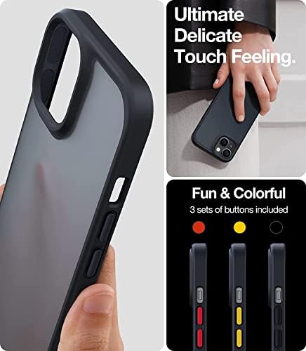 Torras Shootroot dizajniran za iPhone 13 Mini telefon, 8 ft Zaštita od kapljice, prozirna tvrdi PC nazad s mekim rubnim zaštitnim