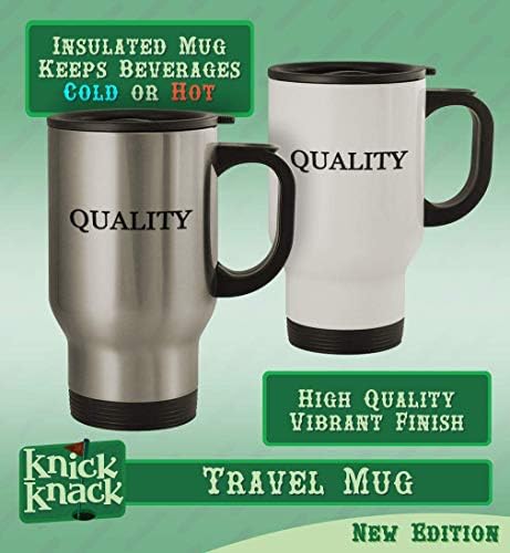 Knick Klack pokloni hives - 14oz hashtag od nehrđajućeg čelika putni šalica za kafu, srebro