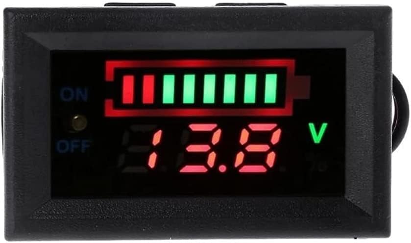 Shuiyue 12V automobilska acitonska kiselina Indikator baterije Indikator voltmeter Power Tester sa prekidačem