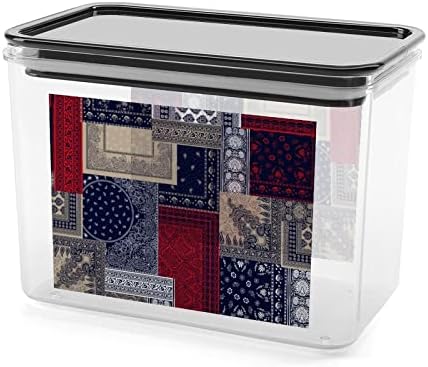 Bandanna patchwork patchwork kontejneri za skladištenje prozirna plastična kutija sa poklopcima kante za višekratnu upotrebu za kuhinjske