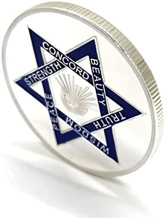 Evropska freemasonry braća nebesko oči srebrne oblikovane medalje brat brat meditaciju nebeski kovanica kovanica kovanica