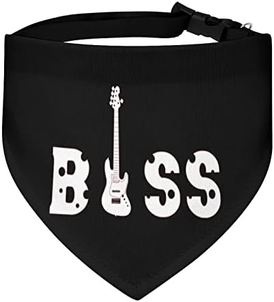 Bass Guitar Dog Bandana Podesivi kućni ljubimac Šal Slatki trokut Kerchief za pse Mačke