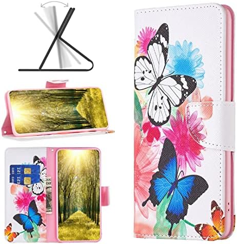 SATURCASE Case for Infinix Hot 11 Play / 10 Play, Beautiful Pattern PU Koža Flip Magnet Wallet Stand Card Slots Protective Cover for