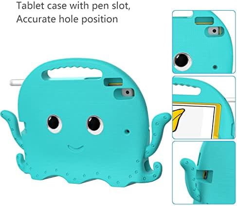 Ultra tanka kućišta za djecu za iPad 10,2 s kamenca za ručice | Zaštitno sredstvo za otporno na djecu, poklopac tableta s udarnim