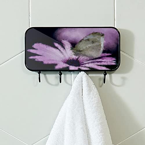Ljepljivi kukiča od nehrđajućeg čelika za ručnik kaput zaglavljene u kupaonici ili kuhinjski leptir cvjetni umjetnički insekt