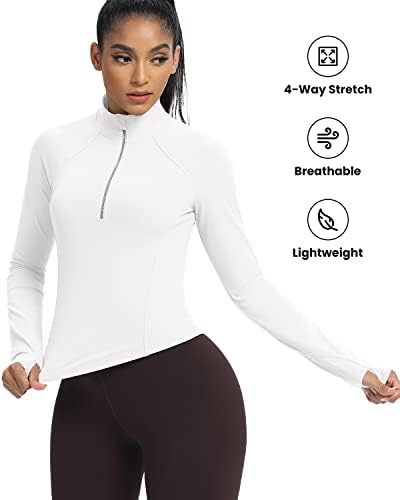Queenieke Womens Workout Jakna lagana puna zip trkačka jakna Slim Fit Yoga obrezane vrhove s rupama s palcem
