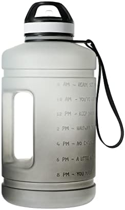 Miniso 74 oz Boca za vodu s vremenskim markerom i slamom - BPA Besplatno, nepropusno, prevrtanje za višekratnu upotrebu za sport i fitnes