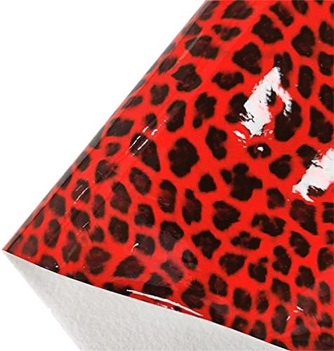 12 x 53 preslikana glatka štampana rolna od umjetne kože Sjajna obojena Leopard uzorak Sintetička PU kožna tkanina za šivanje zanata