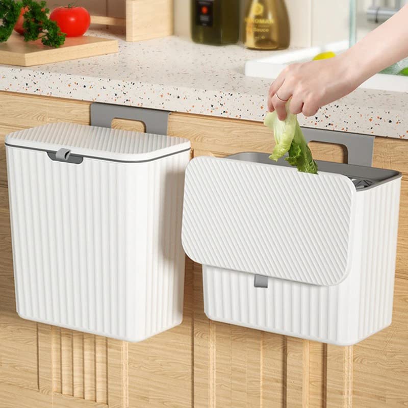 Kuhinjska plastična kanta za smeće, zidna kuhinjska kanta za smeće od 7L velikog kapaciteta kuhinjske kante za smeće sa poklopcem