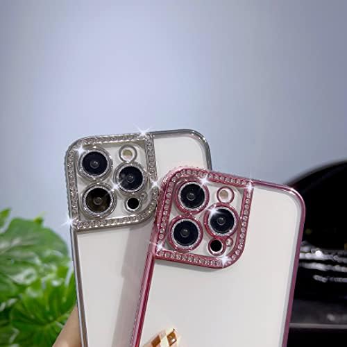 Wahhle Dizajniran za iPhone 14 pro Max Glitter Case, luksuzni slatkim Bling Diamond Inlay Poklopac telefona za žene djevojke sa zaštitnikom