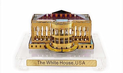 Kolambas Bijela kuća Minijaturni model Amerike Kristalni izlog za kućni dekor Sklop / korporativni poklon