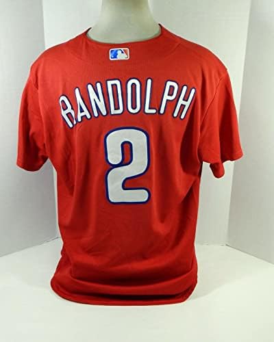 Philadelphia Phillies Cornelius Randolph 2 Igra Rabljena Crveni dres ST XL 615 - Igra Polovni MLB dresovi