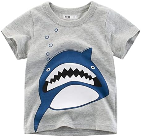 Kratki crtani dječaci vrhovi godina morski psi crewneck toddler odjeća za 17 dječjih košulja rukava T tee baby dječaci vrhovi grafički