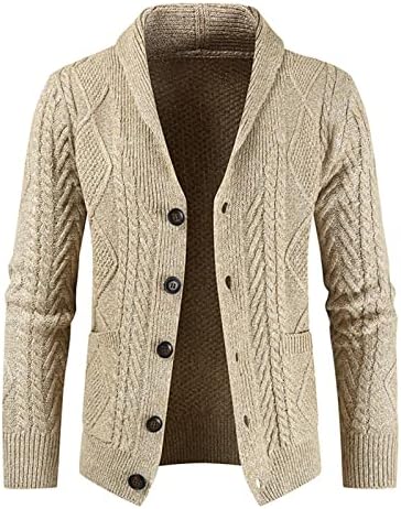 Dukseri za muškarce Moda, modni rever casual kardigan kaput dugi rukavac tanko pleteni džemper
